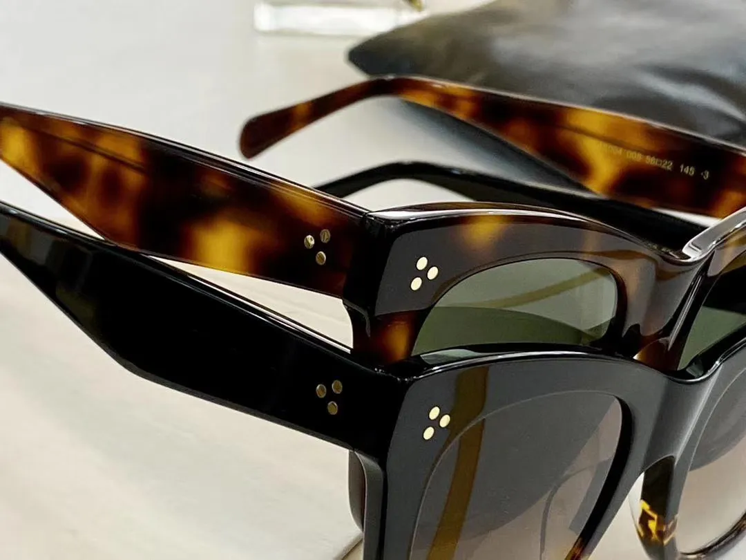 Fashion Cat Eye Sunglasses for Women Black Brown Tortoise Gradient Square Design Sunglasses UV Protecton with Box308O