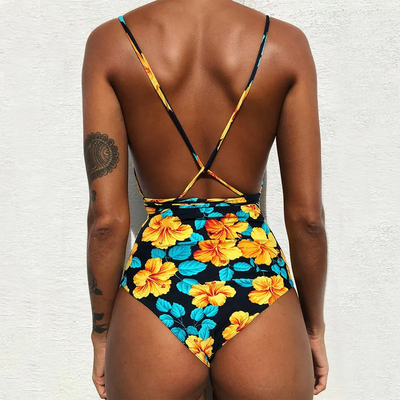 セクシーなワンピース水着女性の蛇プリントボディスーツブラジルのモノキニプラスサイズの水着女性2019入浴スーツのためのスイミングT200708