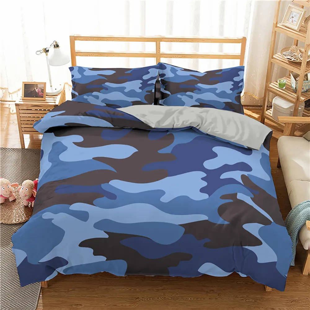 Homesky Camouflage Literie Set Boy Teen Kids Housse de couette Ensemble Queen King Quilt Set Literie abstraite Chambre Textiles de maison 201021