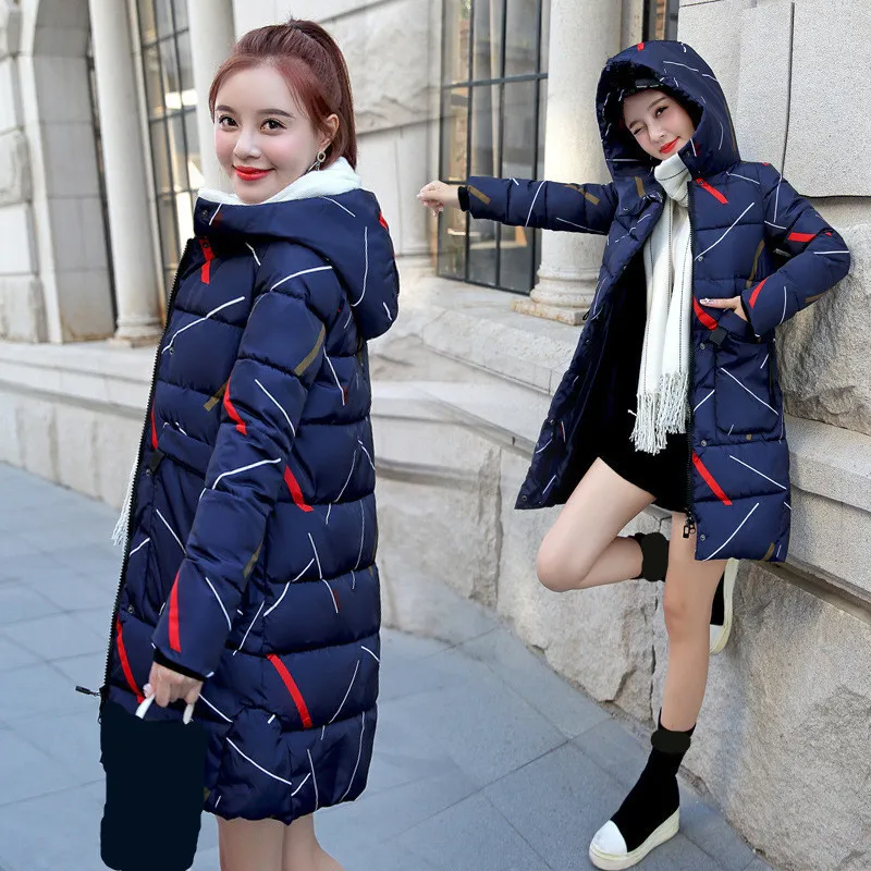 Winter Damen Jacke Mantel Winddicht Warme Frauen Parkas Verdickung Baumwolle Gepolsterte Weibliche druck Marke Sammlung 201026