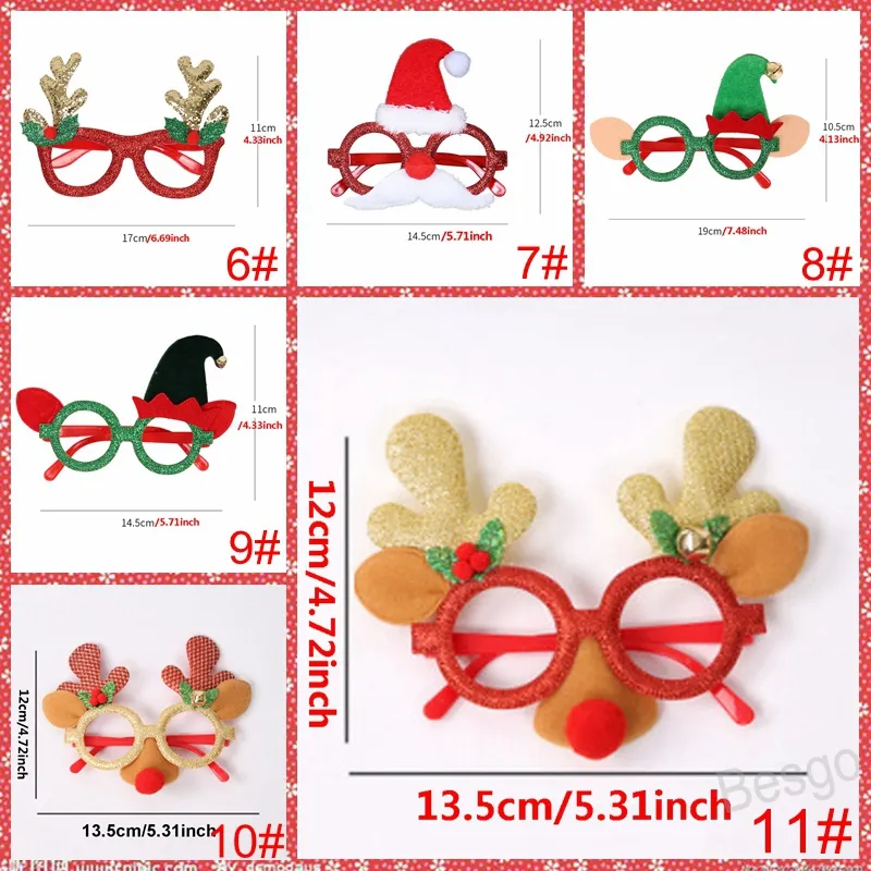 Kerstbril Frame Antlers Cat Ears Bril Frames Festival Cosplay Party Eyewear Ornament Xmas Decoration Supplies BH4340 TYJ