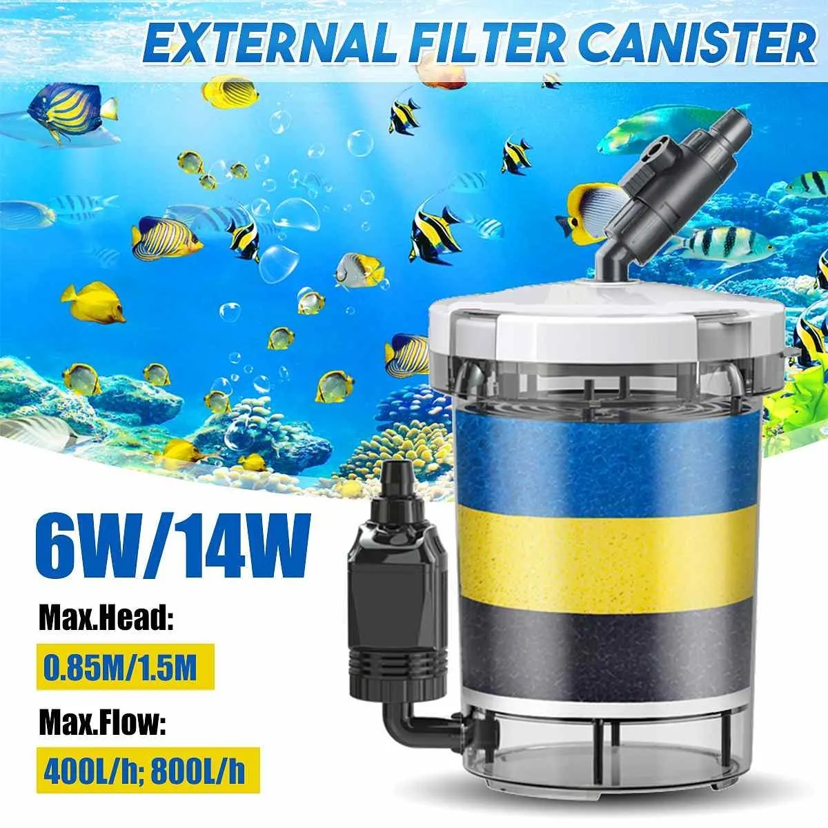 220V Rium External Canister Filter Fish Водяной бак воздушный насос губки пруда Y200917