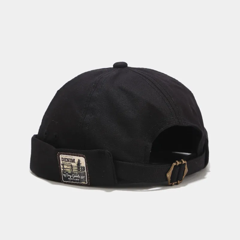 Boné Docker vintage sem aba, gorro respirável, algodão, retrô, ajustável, literário, senhorio, marinheiro, feminino, hip hop, chapéu y2018321769