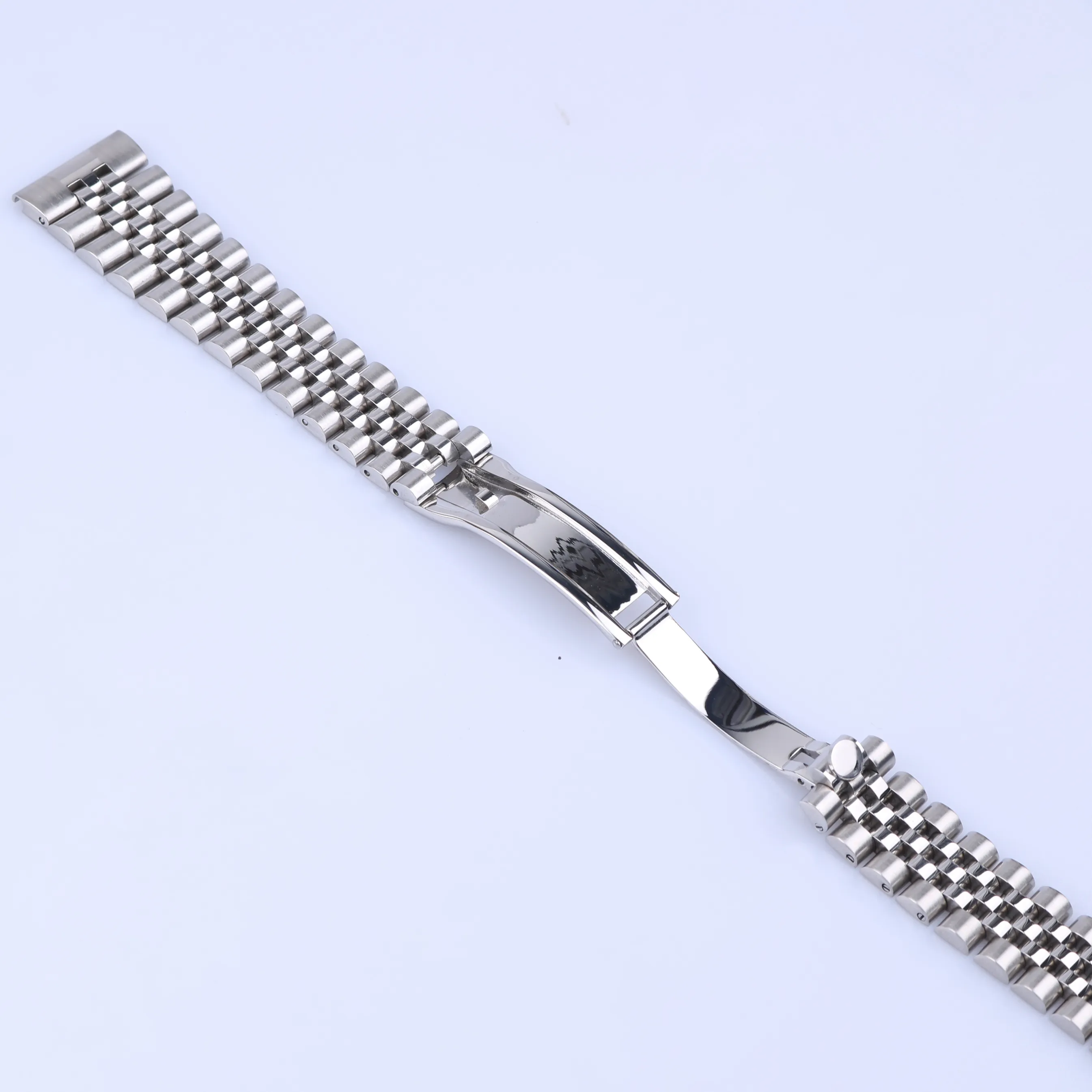 22mm 316L Jubilee Silver Steel Solid Straight End Sc