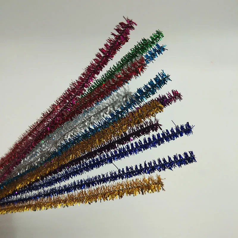 Fiori decorativi Ghirlande Festive Glitter Steli di ciniglia Scovolini Giocattoli Fai da te Artigianato Materil 12 