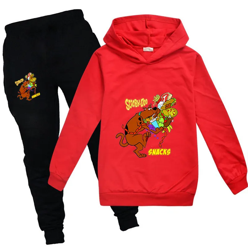 Autunno Ragazzo Vestiti Set Manica lunga Casual Sport Bambini Scooby Doo Boutique Abbigliamento bambini Abiti bambini Ragazza Camisetas 20112682279817