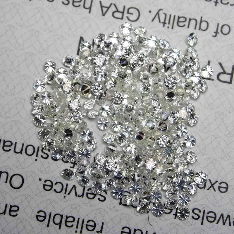 Diamantes de moissanite vvs1 de tamanho pequeno, 1mm a 3mm, pedras soltas cultivadas em laboratório branco d por carat290m