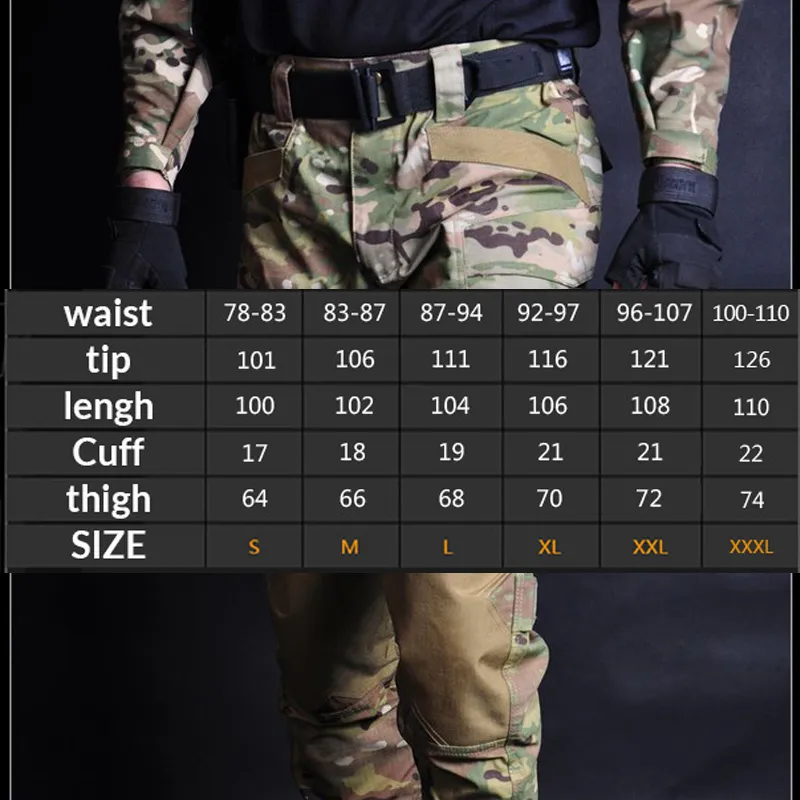 Mege Men Jogger Tactical Pants Camouflage Military Cargo Sweatpants Lossa Camo Casual Trousers Joggers Pantalones Tacticos XXXL 201109