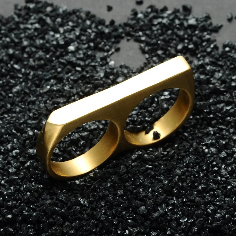New Brand Bronze Knuckles Adesivo | Decalque de metal duplo dedo dedo dobro anel de dedo titanium steel