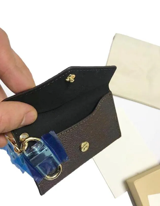Bolsa de chave de marca premium de couro premium de alta qualidade clássico feminino masculino porta-chaves bolsa de moedas pequena bolsa de chave de couro com caixa 303J