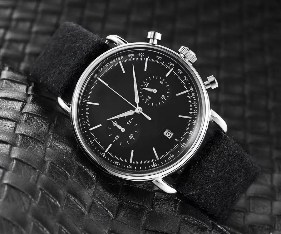 Fashion Brand Watches Men Multifunction style Leather Quartz Wrist Watch AR46286t