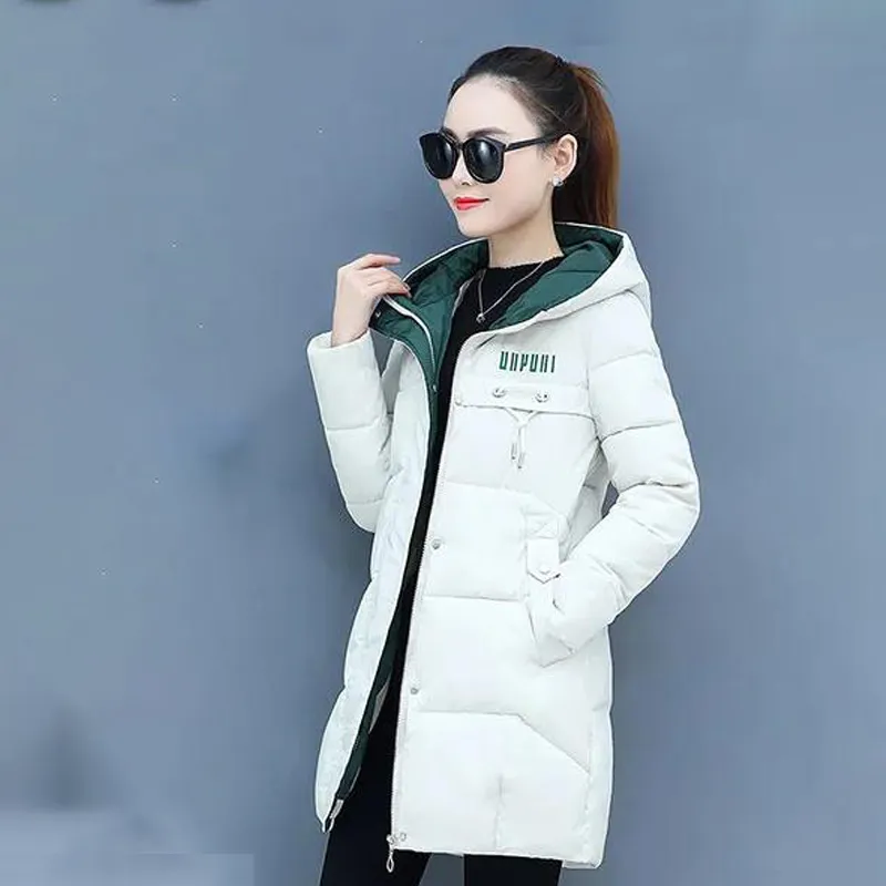 Parka d'hiver pour femmes coton doudoune avec col montant à capuche femme nouvelle mode manteau d'hiver rembourré chaud pour femmes 201225
