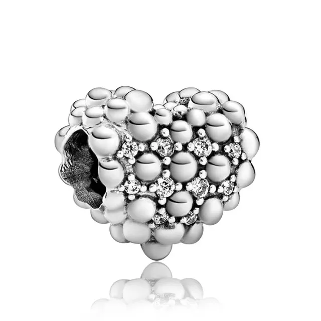 Neue 925 Sterling Silber Charm Hundepfotenabdruck Perlen für Pandora Damen Armband Halskette Schmuck Modeschmuck