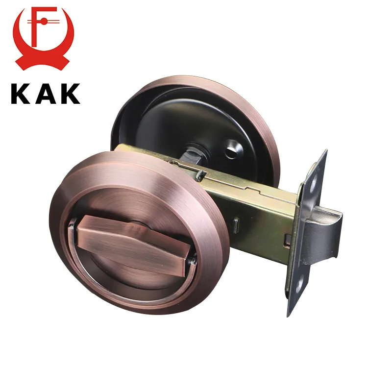 KAK Hidden Door Locks Stainless Steel Handle Recessed Cabinet Invisible Pull Mechanical Outdoor Lock For Fire Proof Hardware 201013