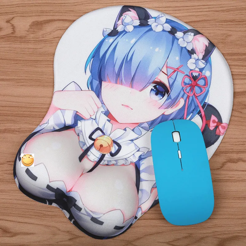 RGB 3D SEXY GIRL MAT Handleds Rest Mouse Pad Otaku Birthday Present Computer Gaming Gamer Rem Re Zero LJ201031337P