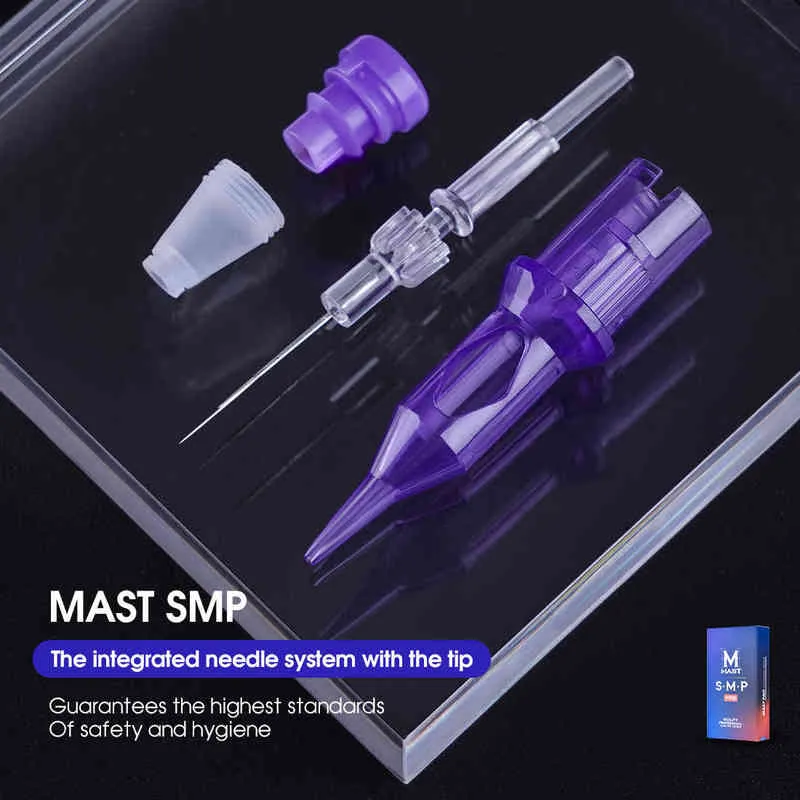 Mast PRO Tattoo Permanent Makeup Nålar Cartridge SMPPMU 1RL 3RL Round Liner Tattoo Machine Supplies 0,18mm/0,20mm/0,25mm 220113