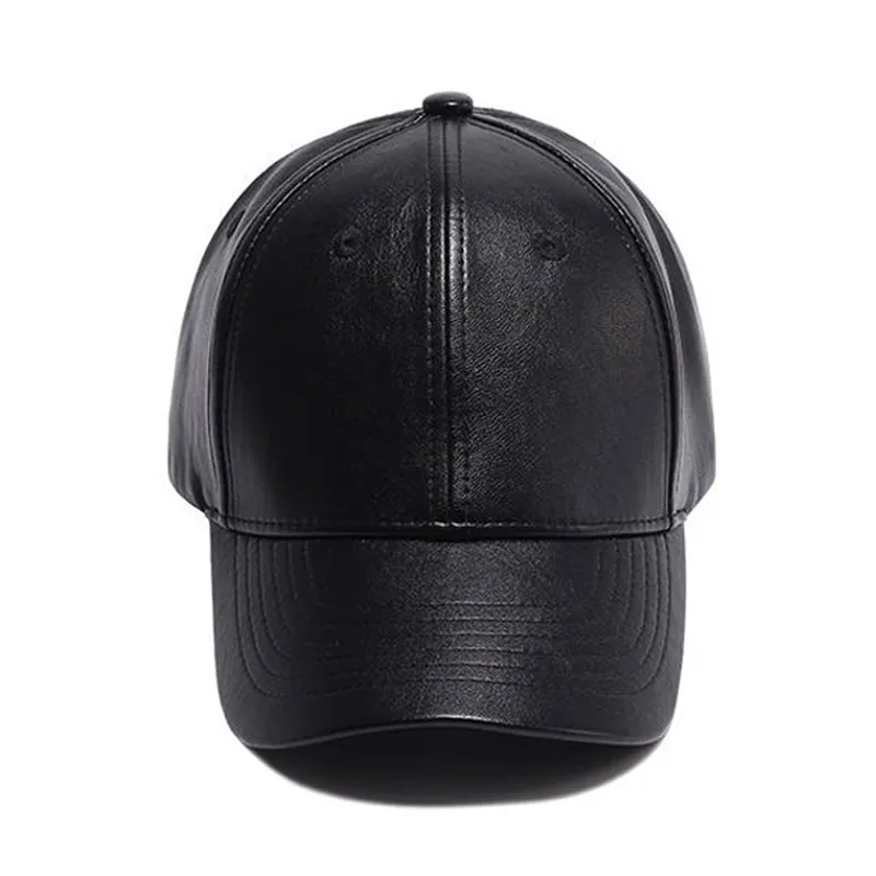 JAMELOON Nieuwe mode hoge kwaliteit kunstleer PU Cap zomer casual snapback baseball caps voor mannen vrouwen effen hoed hele208V