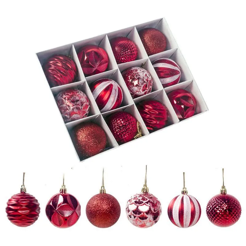 12 Stück glänzende Weihnachtskugel, klein, bruchsicher, Weihnachtsbaum zum Aufhängen, Dekorieren 201128