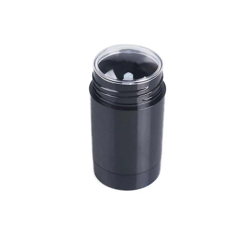 Tourne d'emballage de contenant de bâton déodorant vide 75 ml Bouteille en plastique noir mat