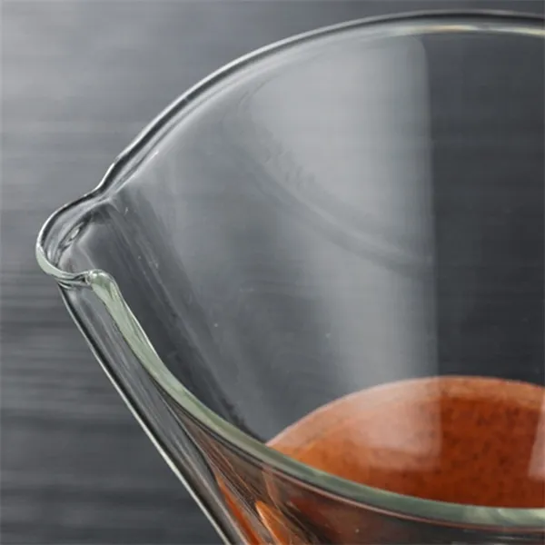 Glas turkiska krukor värmebeständig klassisk tillverkare häll över kaffebryggan i rostfritt stål kaffefilter C1030344U
