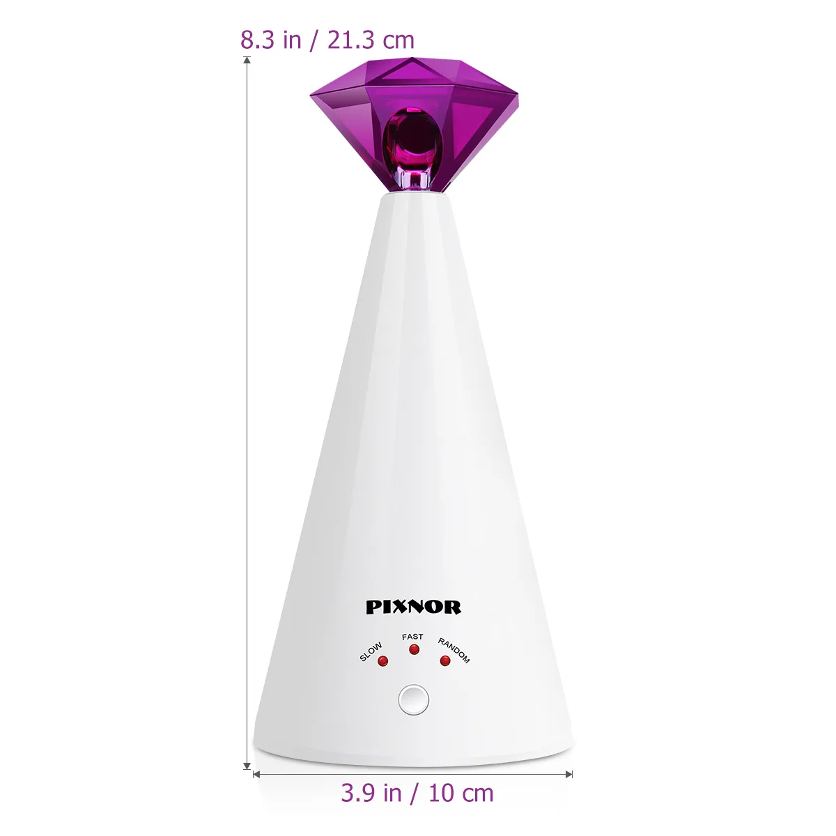 PIXNOR dispositif de taquinage Laser intelligent jouet électrique maison chat interactif réglable 3 vitesses pointeur pour animaux de compagnie violet 2011127597203
