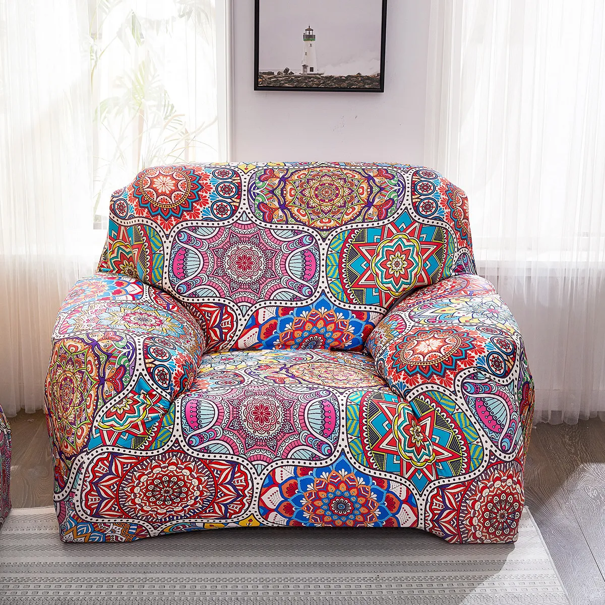 Housse de canapé imprimée bohème Spandex Maroc Couverture de canapé tout compris Couverture de canapé en tissu jacquard durable et sans rides D30 LJ201216