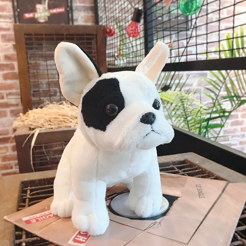 Boneca francesa Bulldog Plush Sitting Pose Mascot Shadows Dog de cachorro