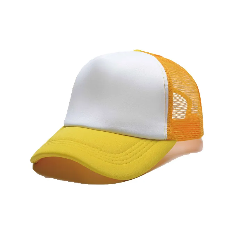 DIY Thermal Heat Transfer Print Cap Sublimation Blank Hat Adult Kids Colorblock caps mesh cap advertising cap custom LOGO Colorful6180251