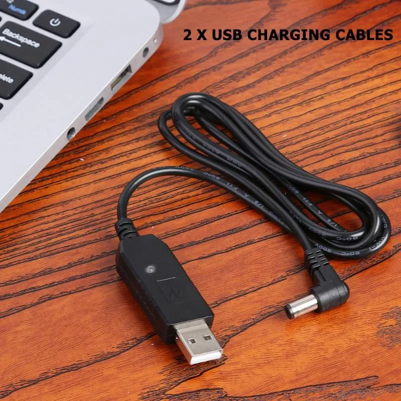 1m USB Charging Cables 5V to 10V for BaoFeng UV-5R UV-82 UV-8D BF-9700 UV-6R Radio Desktop Battery Charger