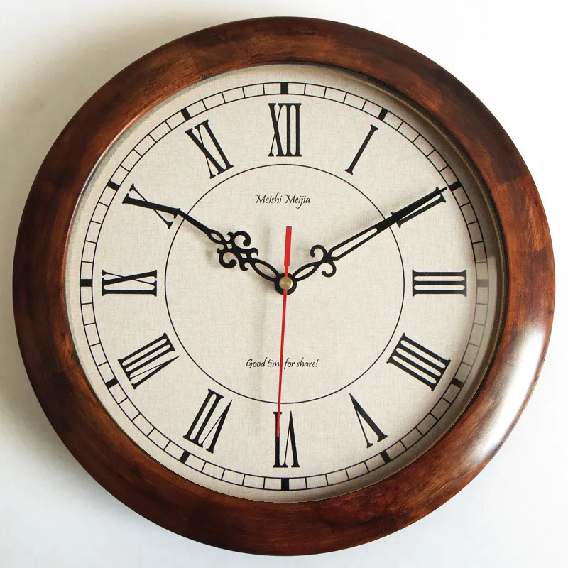 Японский стиль настенные часы винтажные деревянные механизм наблюдение за домашним декором.
