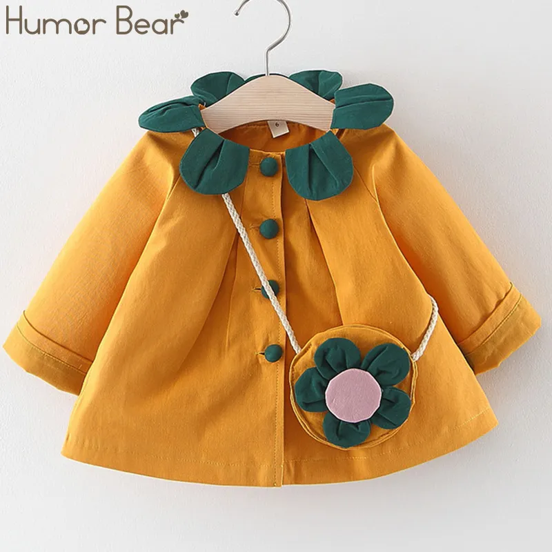 Humor Bear Autumn Baby Girl Roupos de pétal