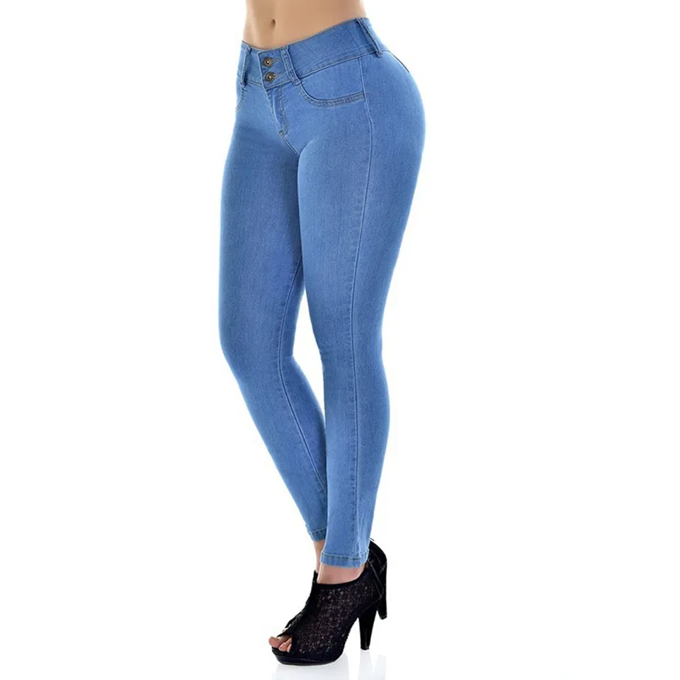 Plus Size Skinny Mom Boyfriend Jeans le donne Inverno Vintage a vita alta Pantaloni a matita in denim blu Pantaloni lavati femminili Abbigliamento 201105