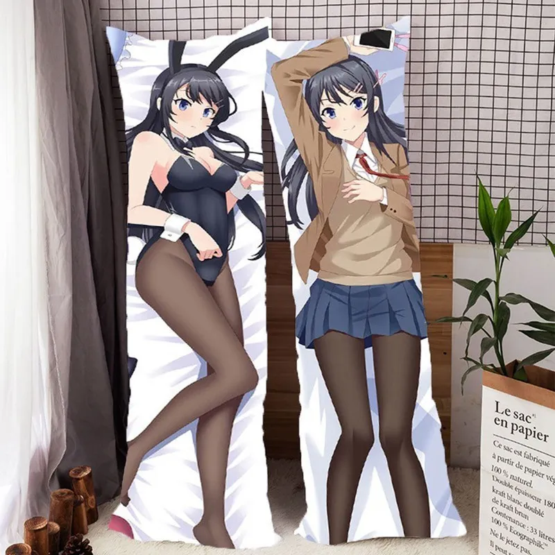 Rascal Does Not Dream of Bunny Girl Senpai Seishun Buta Yaro Sakurajima Mai Hugging Body Kissenbezug Dakimakura Kissenbezug 22306039