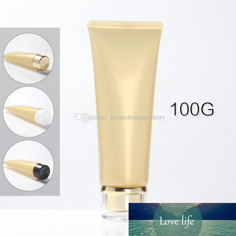 100g Brillant Or En Plastique PE Tuyaux Doux Tube Crème Lotion Bouteille Cosmétique Emballage Bouteilles Vides