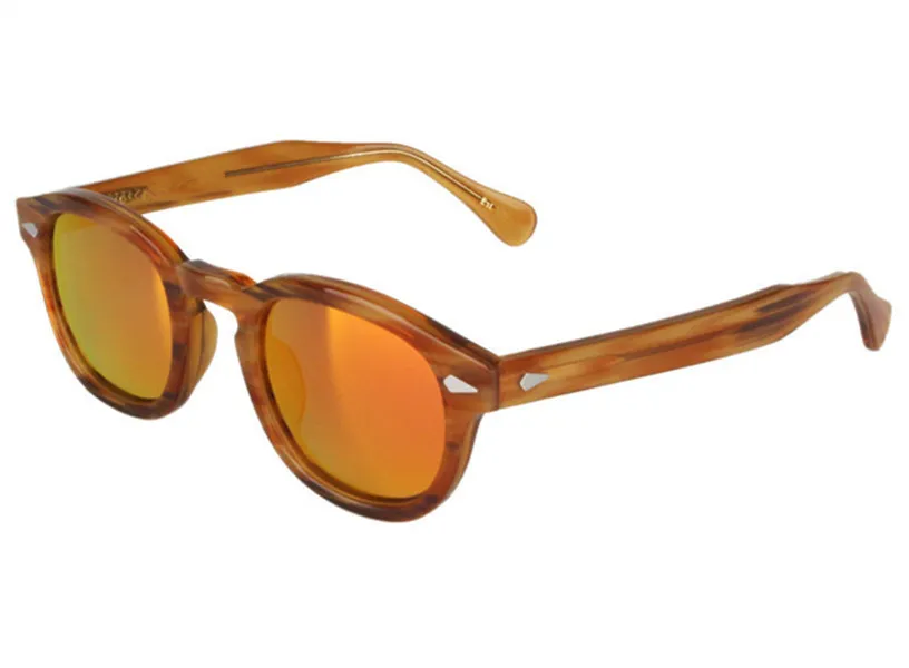 Johnny Depp rétrovintage des lunettes de soleil miroir polarisé la qualité des rayons antiblue planche fulmrim occhiali da semelle complète case l m s2937