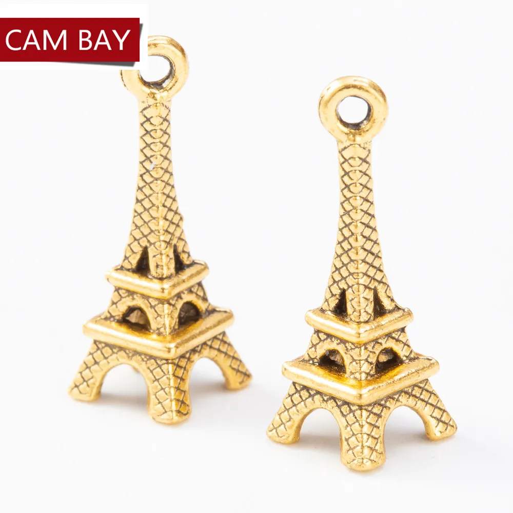 200 pçs antigo liga torre eiffel encantos pingentes de metal caber pulseira colar jóias fazendo diy artesanato acessórios273s