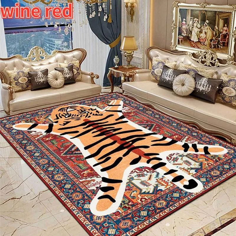 Tapetes tigre tapete animal dos desenhos animados impressão sala de estar decoração jogar tapetes macio quarto banheiro absorvente antiderrapante mat202i