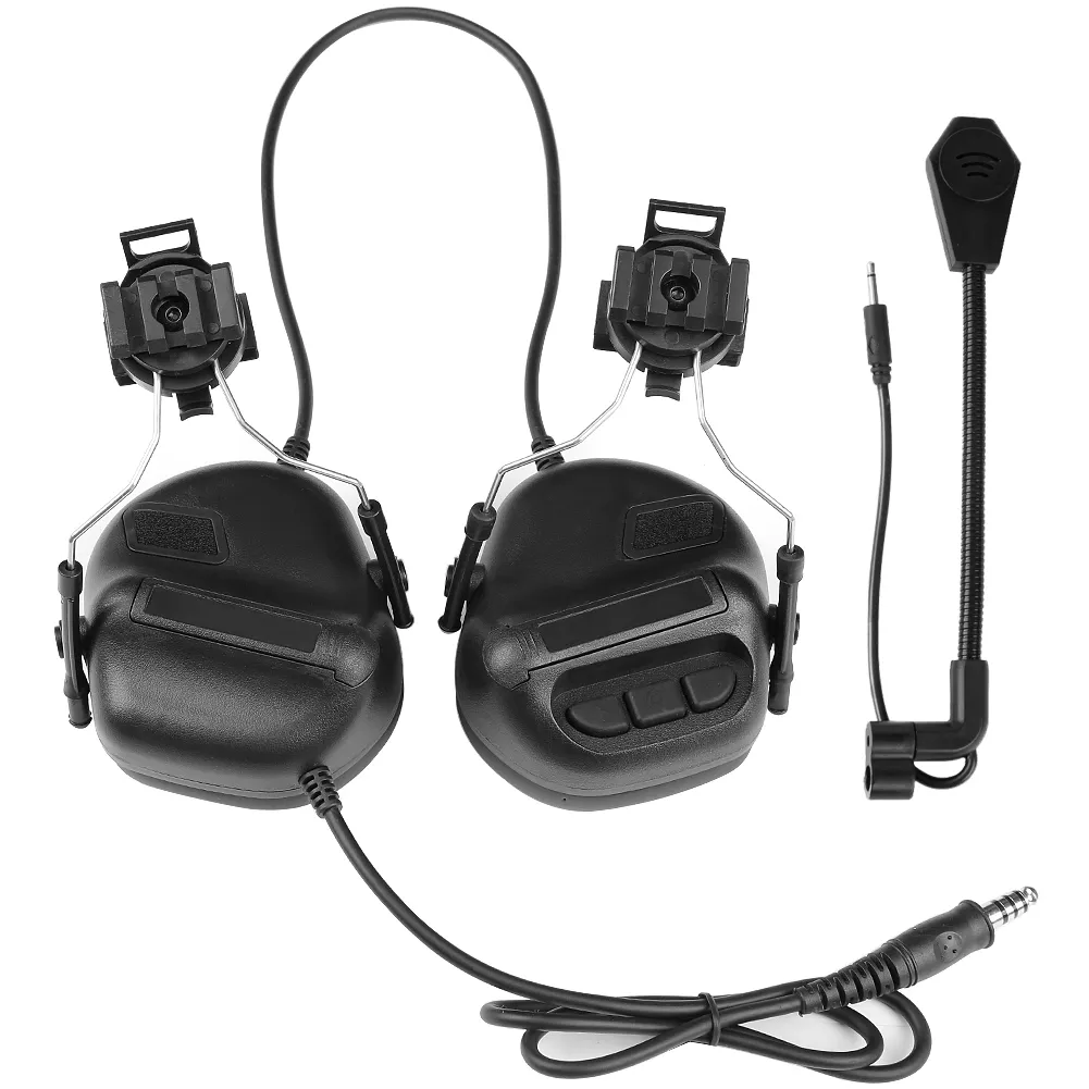 Neueste taktische Headsets mit schnellem Helmschiene -Adapter Militär Airsoft CS Schießen Headset Armee -Kommunikationszubehör5392234