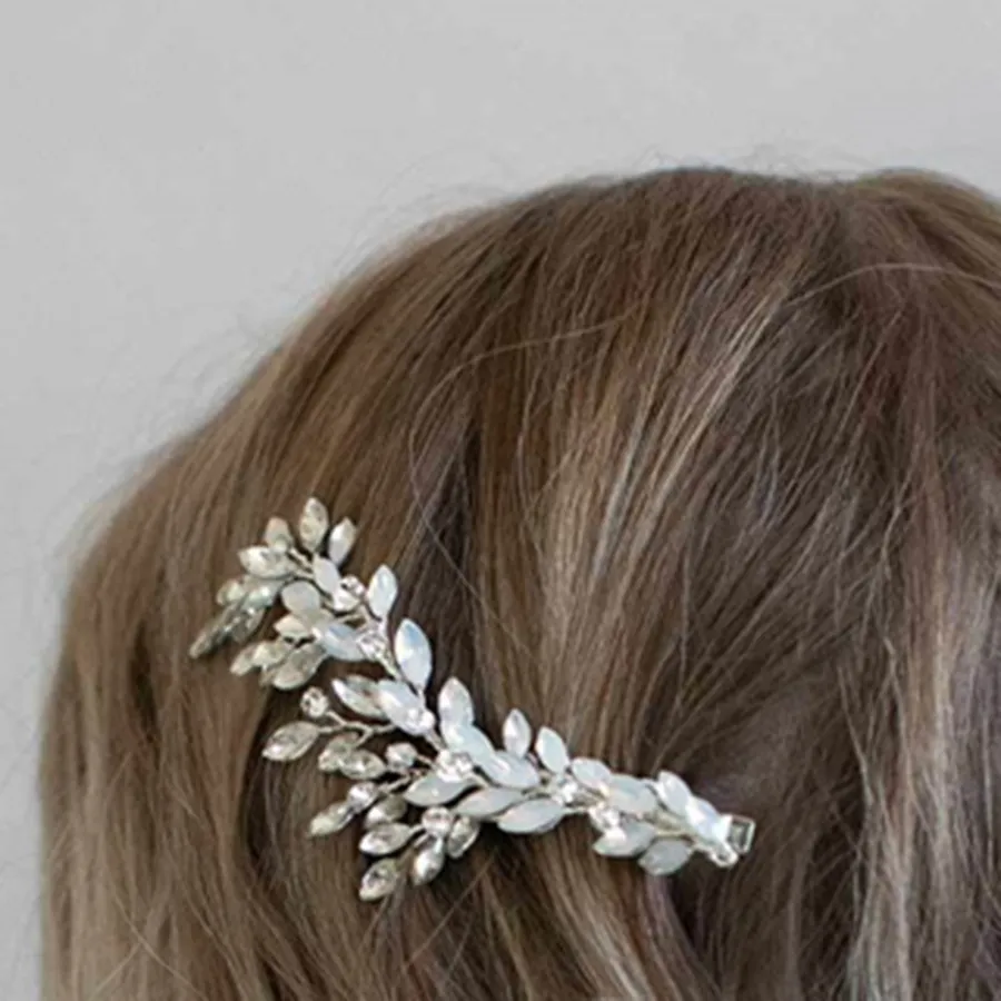 le liin maride Opal Hair Clip Crystal Hairpin Bride Gold Hair Jewelry Wedding Hair Coiffe Y2004093161910