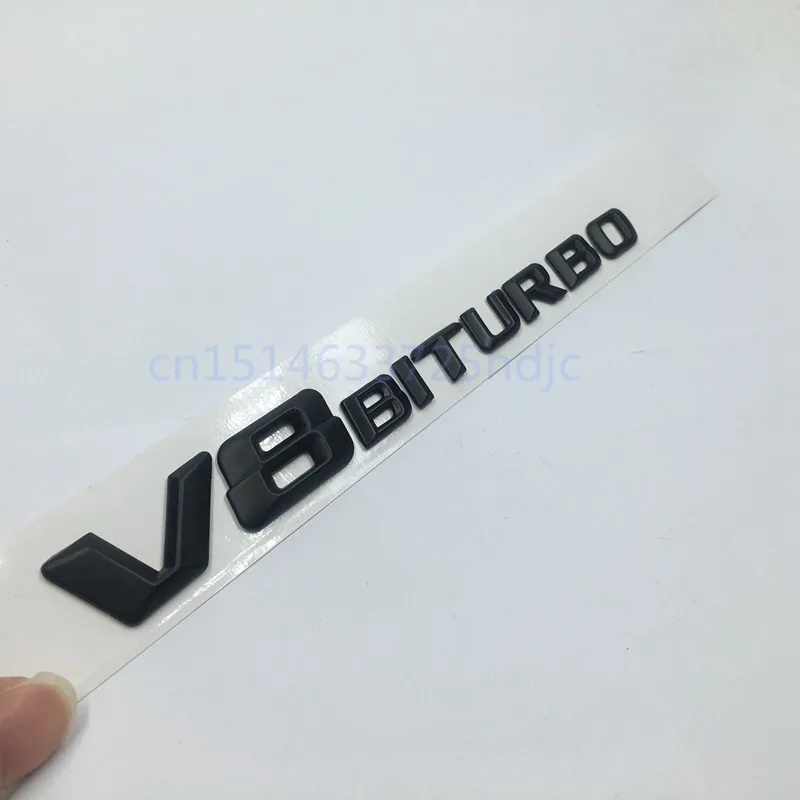 V8 V12 BITURBO Número Letras Tronco Traseiro Emblema Lateral Fender distintivo para Mercedes Benz C63 SL63 ML63 G63 amg2614