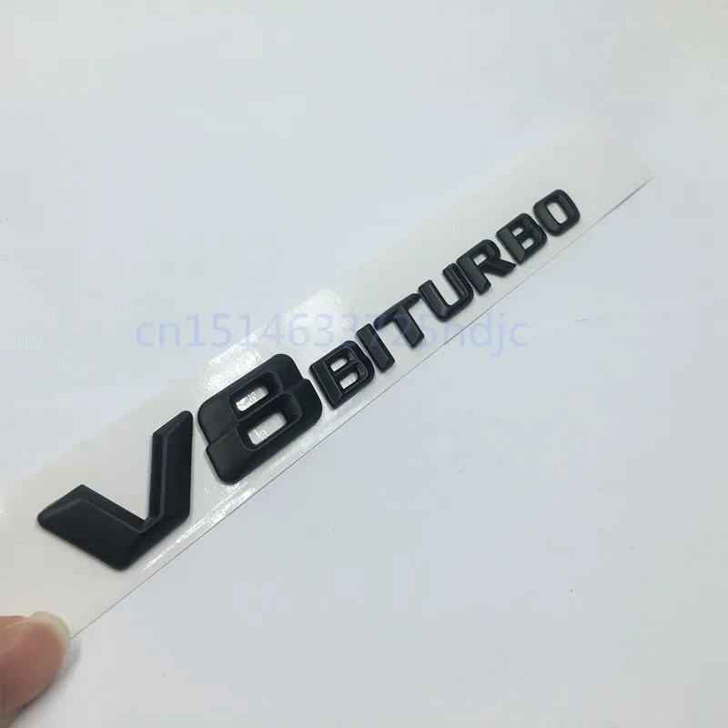 V8 V12 BITURBO Nummer Buchstaben Hinten Trunk Emblem Seite Fender Abzeichen für Mercedes Benz C63 SL63 ML63 G63 amg2614