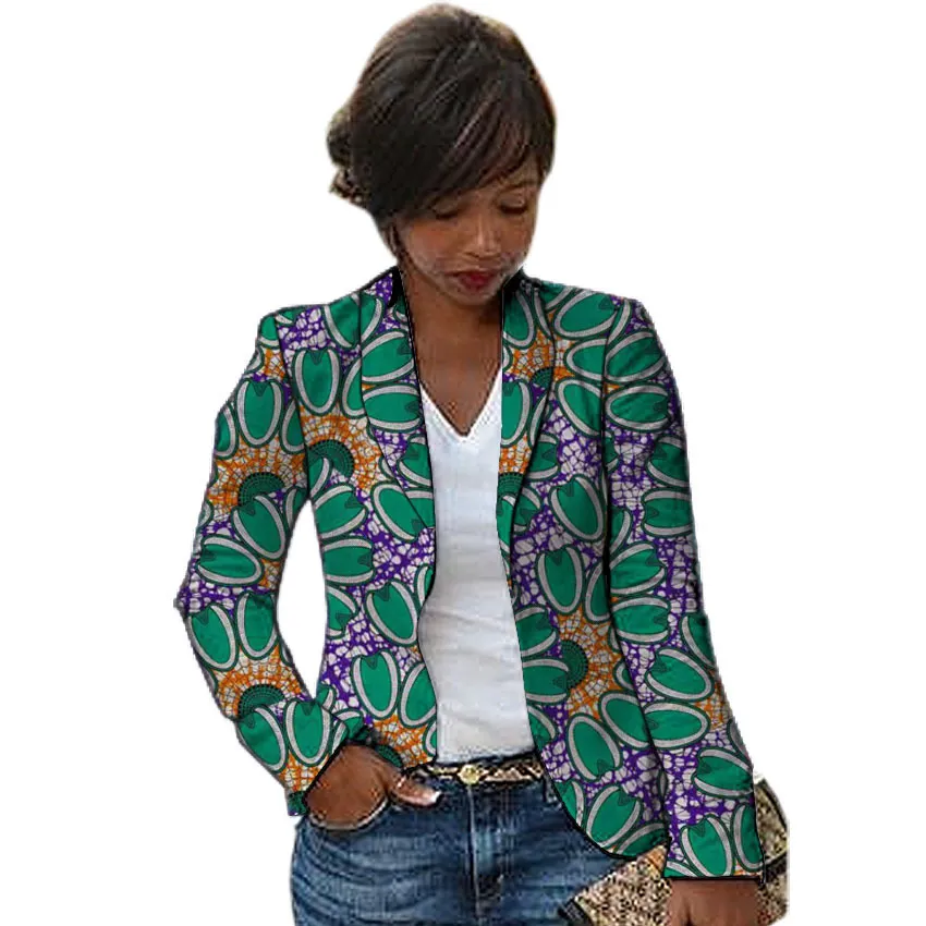Afrika moda kadın blazerler Şal Yaka tasarım kadın dashiki baskı Ankara takım elbise ceketler ısmarlama Afrika giyim 201.102