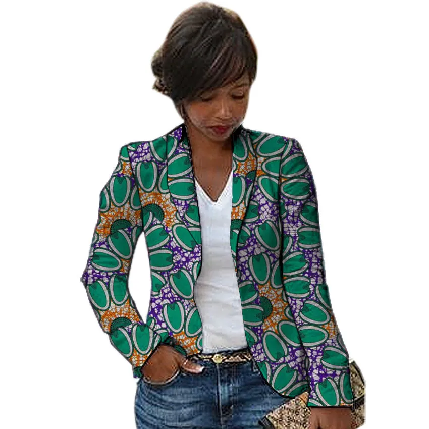 Afrikanskt mode dam blazers Sjal Krage design kvinnlig dashiki tryck Ankara kostymjackor specialtillverkade Afrika kläder 201102