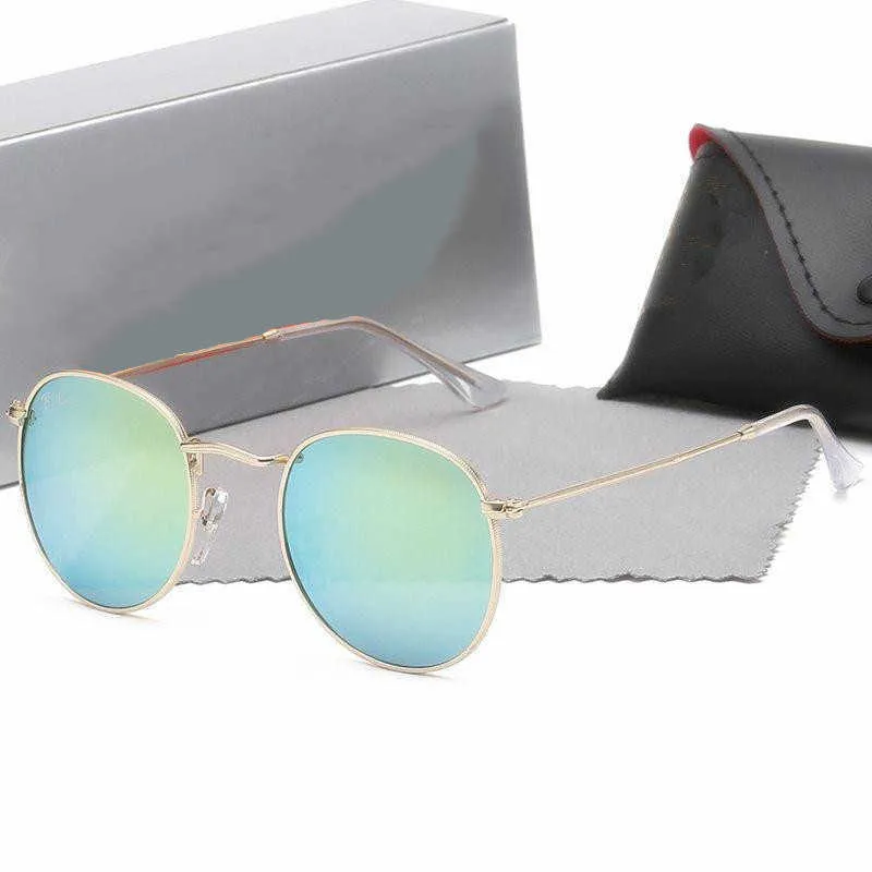 2022 Designer masculino Mulheres para óculos de sol Vintage Band Band UV400 Protection Protection Outdoor Round Sun Glasses com case266c