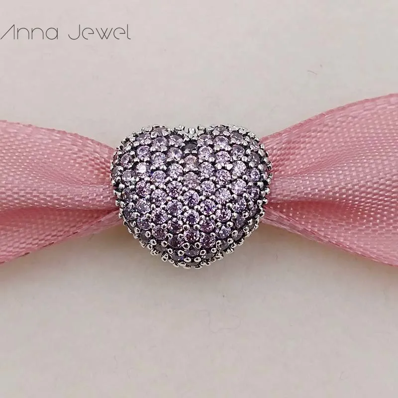 DIY Charm Bracelets Ювелирные Изделия Pandora Murano Spacer для браслета изготовления браслет фиолетовый алмаз любит сердца клип для женщин мужчин день рождения подарки свадьбы