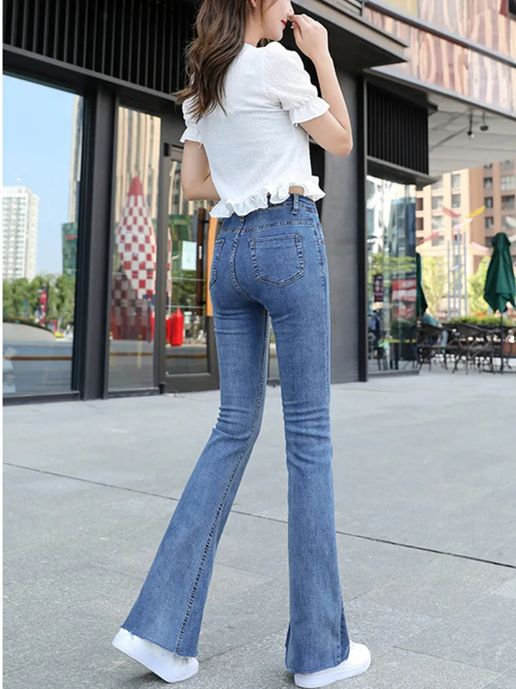 Womens jeans Flared Jeans high waist Mom jeans woman trouse jean Jean women clothing Womens pants undefined Pants traf grunge 210202