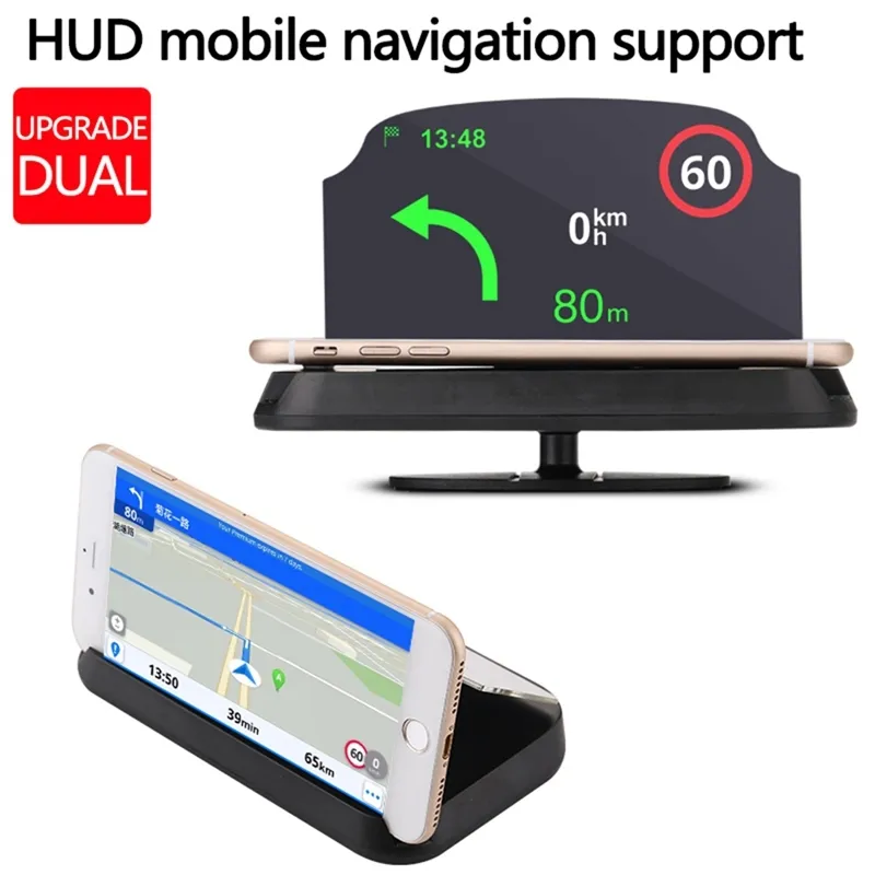 Universal HUD Speed Aviso Head Up Display GPS Navigation titular CARREGADOR sem fio para o carro Acessorie7862212