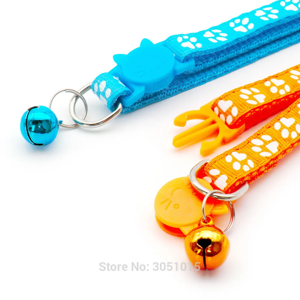 Wholesale Paw Collar For Dog Cat Collars Adjustable With Bell Charm Necklace Collar For Little Dogs 201030