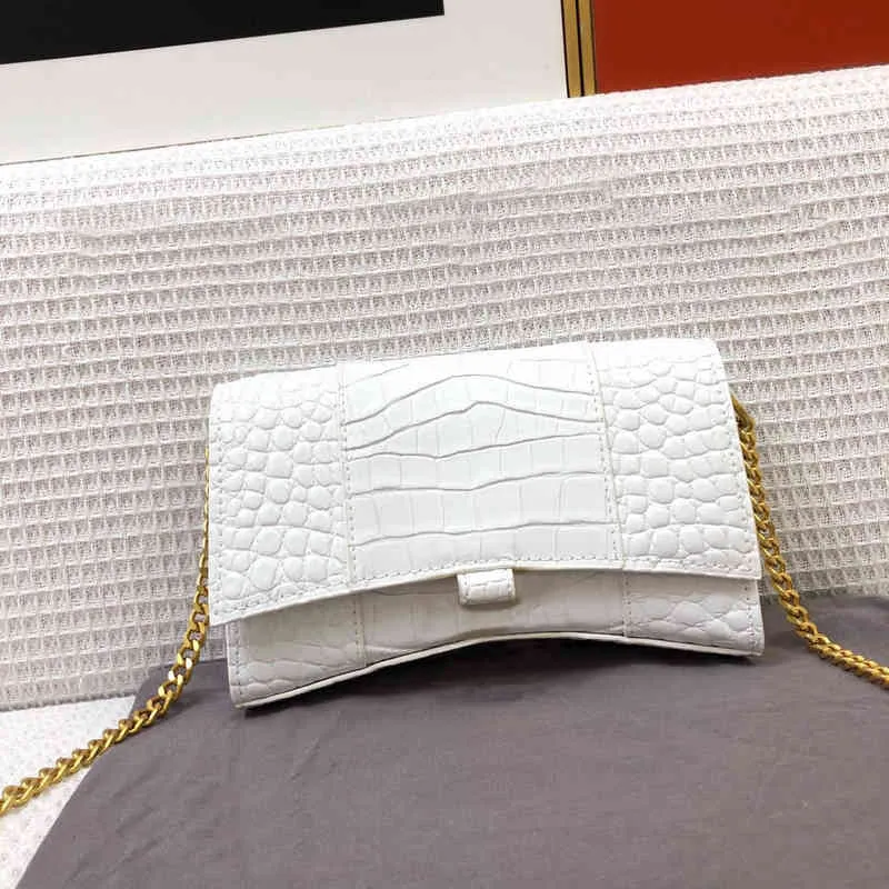 Crossbody Bag Women Echtes Leder Luxus Schultermodik Brand Kette Hourglasspur Damen Designer Textur 1218