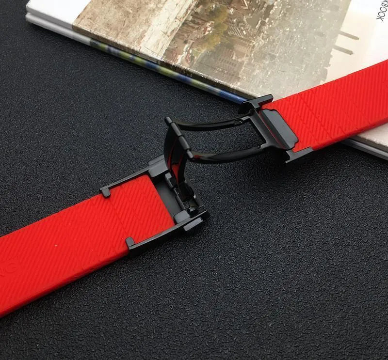 Nouveaux accessoires de montre de mode bracelet en Silicone marque de remplacement bracelet de montre en Silicone Super Ocean Avenger Blackbird 22mm287a